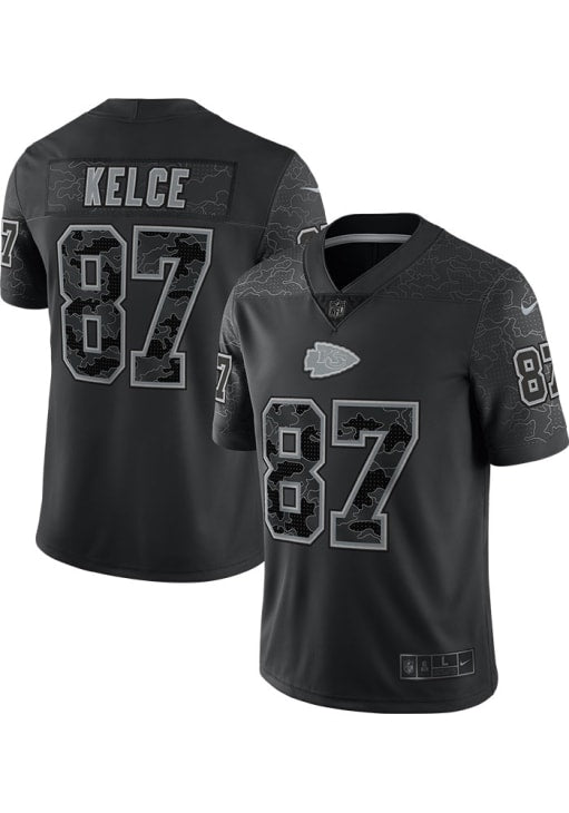 Travis Kelce Kansas City Chiefs Black REFLECTIVE Limited Football Jersey - Sportcify High Quality American Football Jerseys | NFL Jerseys