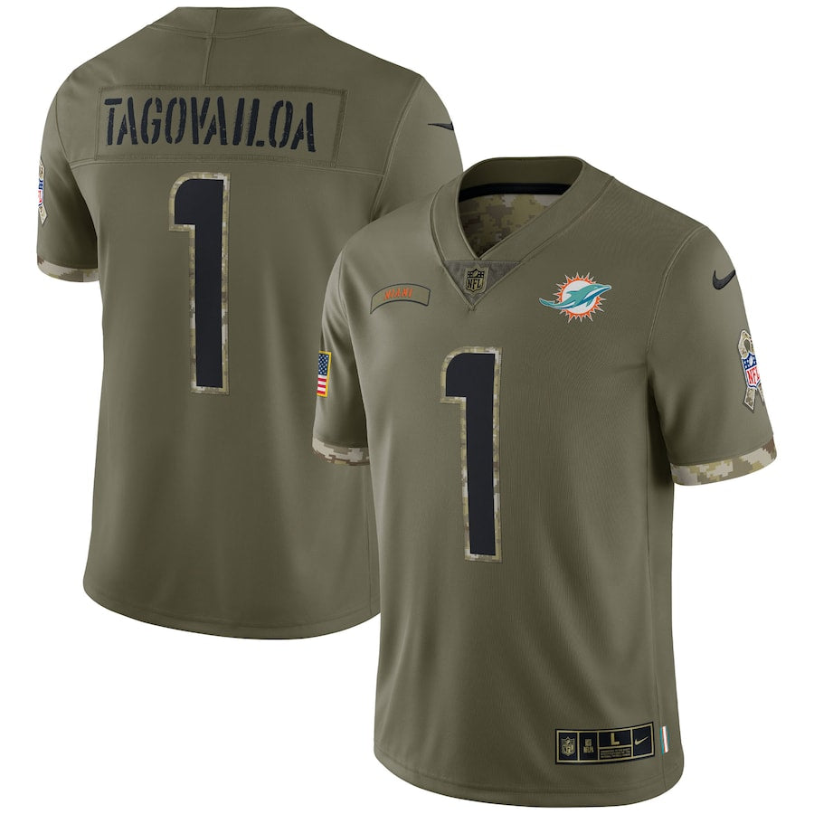 Tua Tagovailoa Olive Miami Dolphins 2022 Salute To Service Limited Jersey - Sportcify High Quality American Football Jerseys | NFL Jerseys