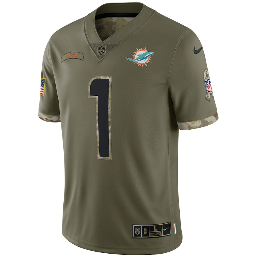 Tua Tagovailoa Olive Miami Dolphins 2022 Salute To Service Limited Jersey - Sportcify High Quality American Football Jerseys | NFL Jerseys