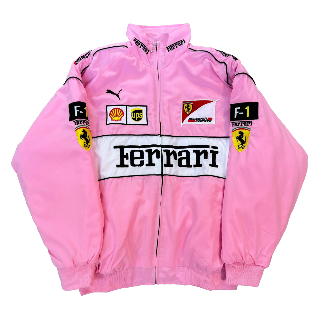 Pink Ferrari Vintage Racing Jacket
