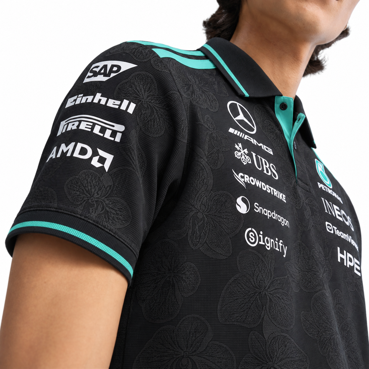 Mercedes F1 2026 Vanda Bloom Driver Black Polo