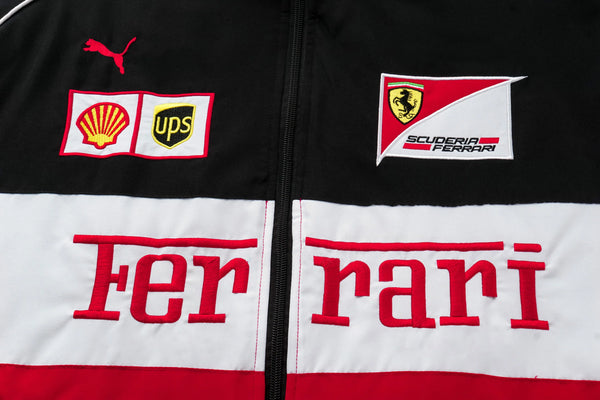 White Ferrari Vintage Racing Jacket - Sportcify High Quality American Football Jerseys | NFL Jerseys