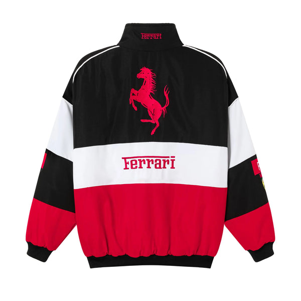 White Ferrari Vintage Racing Jacket - Sportcify High Quality American Football Jerseys | NFL Jerseys