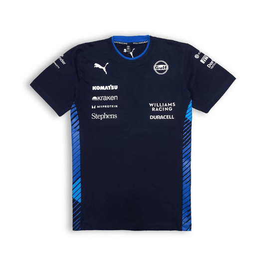 Williams Racing F1 2025 Men's Team T-Shirt - Navy (Cotton Version) | Racing Shirt | Sportcify |