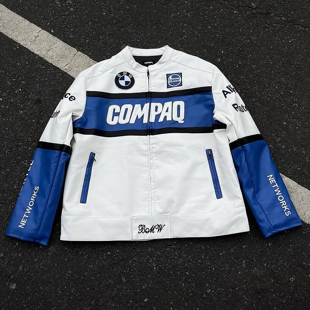 BMW COMPAQ Vintage Racing Leather Jacket
