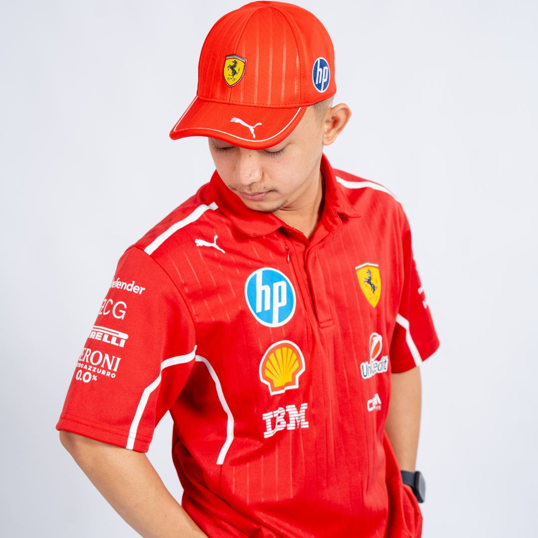 Ferrari Driver Version HP 2025 Team Pro Cotton Polo shirt