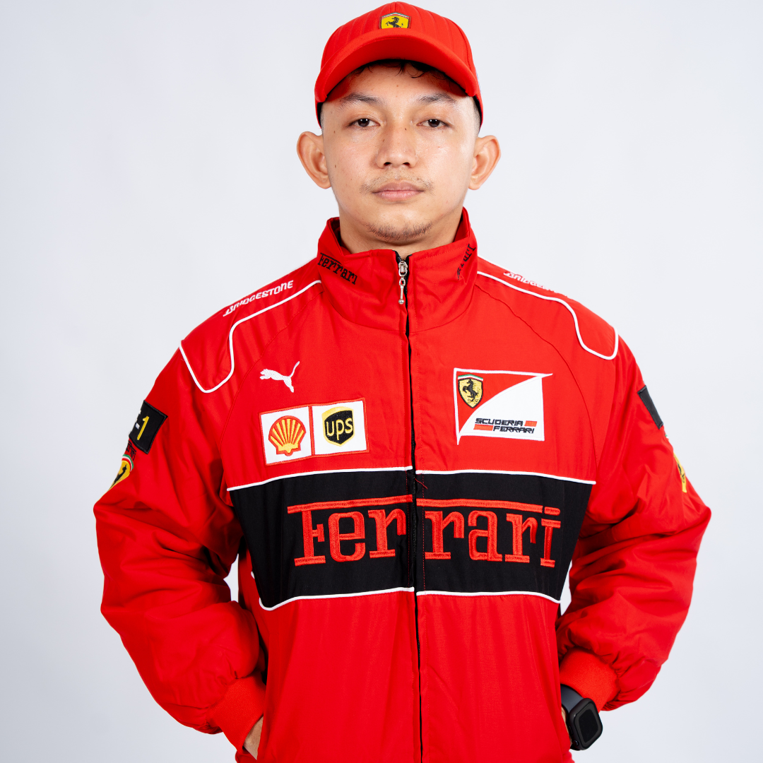Red Ferrari Vintage Racing Jacket
