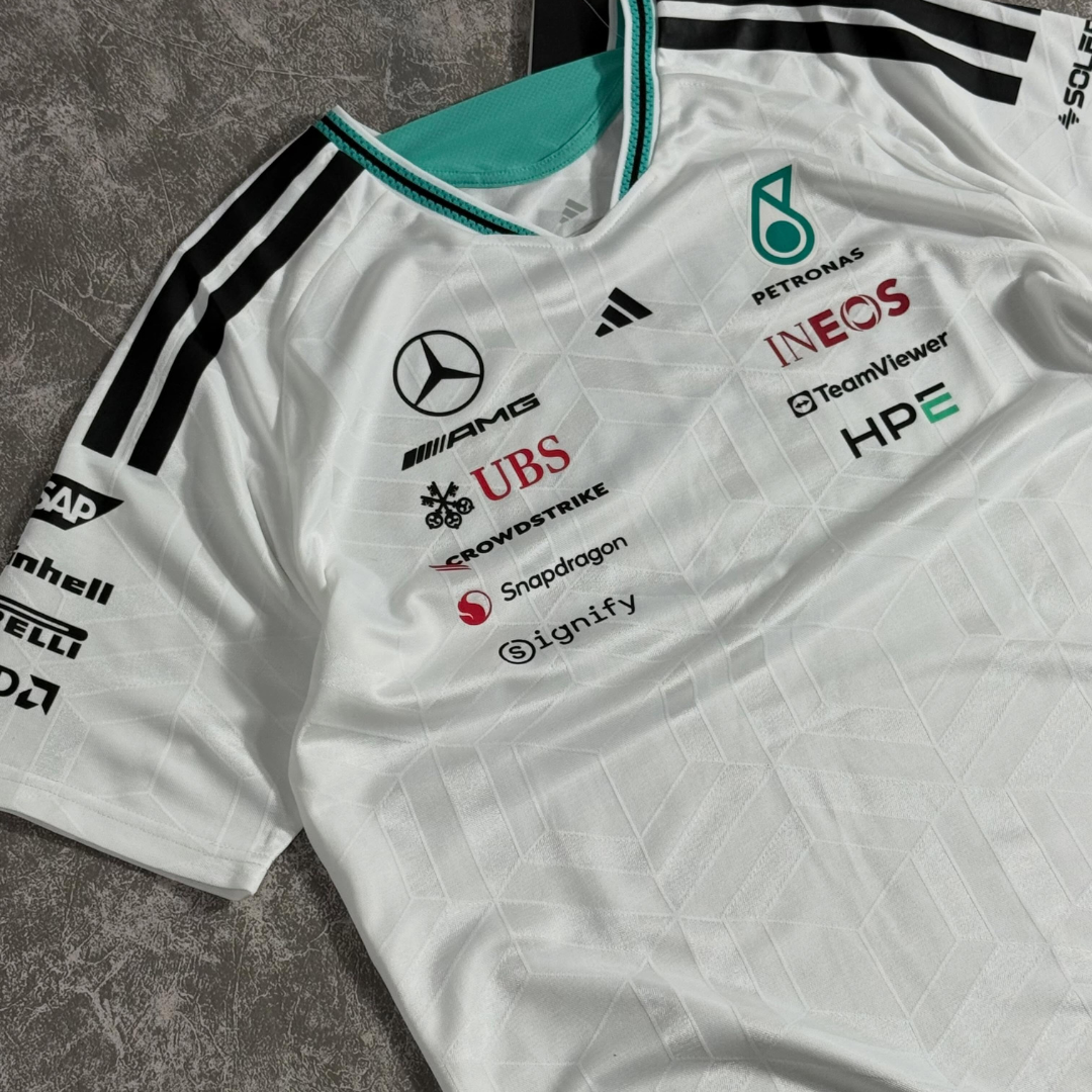KIDS Driver Jersey Mercedes F1 Team T-shirt 2026 - White