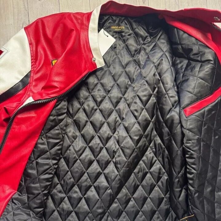 Vintage Marlboro Leather Racing Jacket White/Red | Racing Jacket | Sportcify |