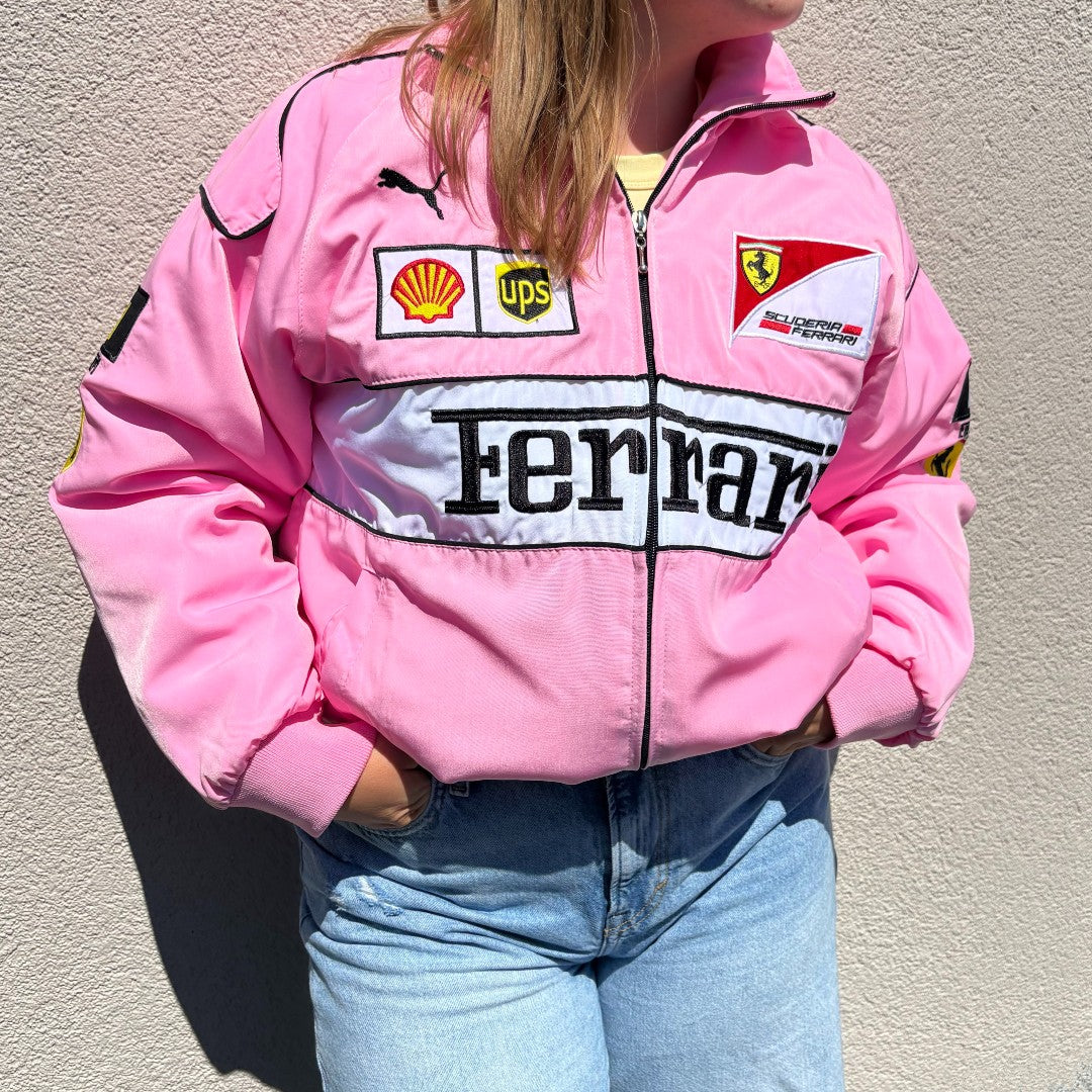 Pink Ferrari Vintage Racing Jacket