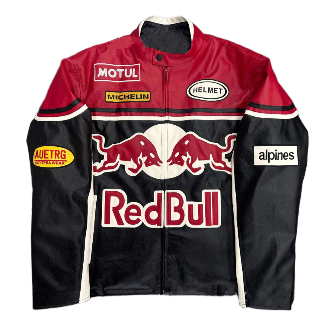 Red Bull Vintage Leather Racing Jacket
